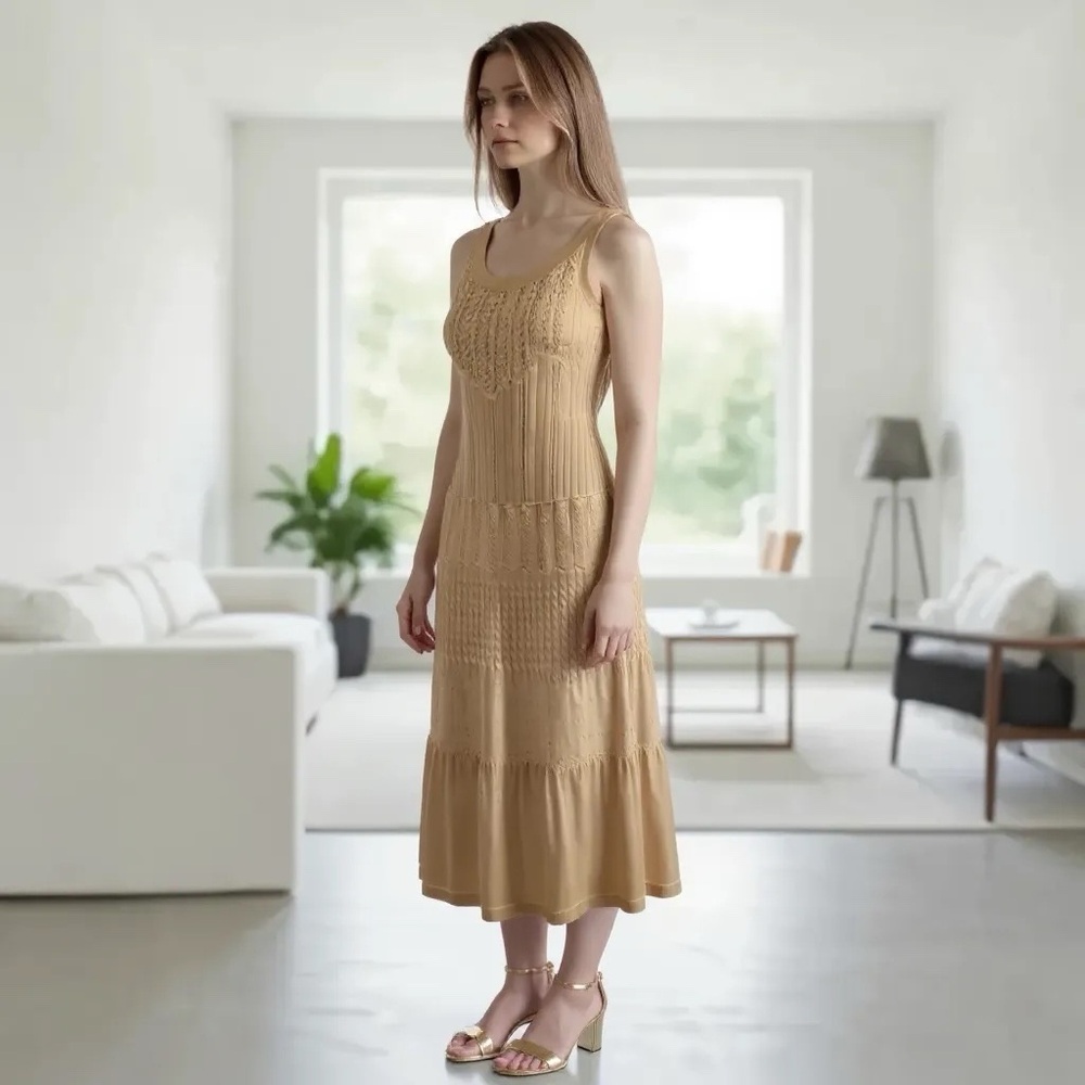 XOXO Glittery Gold Stretch Knit Sweater Dress Size XXL (Juniors) NWT